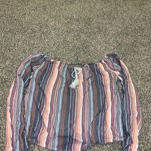 Super cute off the shoulder and long sleeve shirt